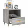 Stylish Grey Sonoma Bedside Cabinet - 40x35x47.5 cm