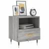 Stylish Grey Sonoma Bedside Cabinet - 40x35x47.5 cm