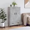 Highboard Concrete Grey 69.5x31x115 cm Engineered Wood Colour concrete grey Quantity in Package 1 