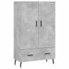 Stylish Highboard in Concrete Grey | 69.5x31x115 cm