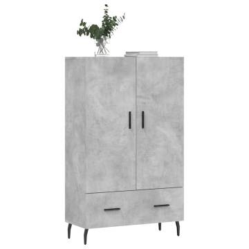 Stylish Highboard in Concrete Grey | 69.5x31x115 cm