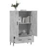 Stylish Highboard in Concrete Grey | 69.5x31x115 cm