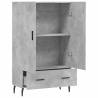 Stylish Highboard in Concrete Grey | 69.5x31x115 cm