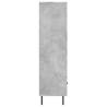 Stylish Highboard in Concrete Grey | 69.5x31x115 cm