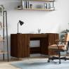 Elegant Brown Oak Desk 140x50 cm | Durable Engineered Wood