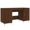 Elegant Brown Oak Desk 140x50 cm | Durable Engineered Wood