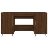 Elegant Brown Oak Desk 140x50 cm | Durable Engineered Wood