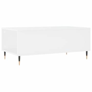 Stylish White Coffee Table 90x50 cm - Engineered Wood | HipoMarket