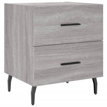 Bedside Cabinet Grey Sonoma - Modern Engineered Wood Design