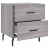 Bedside Cabinet Grey Sonoma - Modern Engineered Wood Design