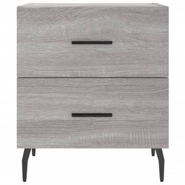 Bedside Cabinet Grey Sonoma - Modern Engineered Wood Design