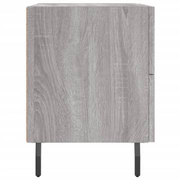 Bedside Cabinet Grey Sonoma - Modern Engineered Wood Design