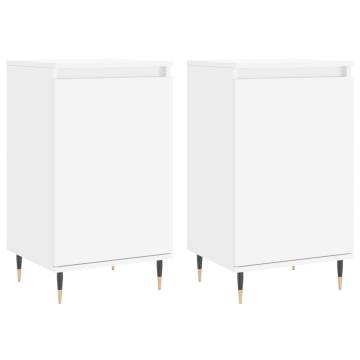 White Sideboards 2 pcs - Stylish Engineered Wood Furniture