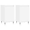 White Sideboards 2 pcs - Stylish Engineered Wood Furniture