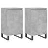 Stylish 2 pcs Concrete Grey Sideboards - 40x35x70 cm