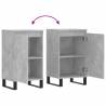 Stylish 2 pcs Concrete Grey Sideboards - 40x35x70 cm