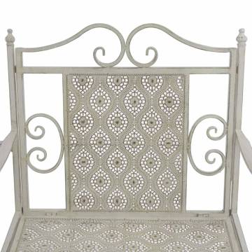 2 Seater Garden Bench - Vintage Style Steel Grey | Hipo Market