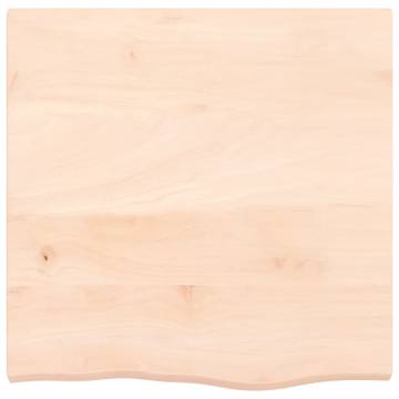 Bathroom Countertop 60x60 cm | Untreated Solid Oak Wood