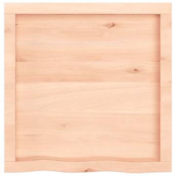 Bathroom Countertop 60x60 cm | Untreated Solid Oak Wood