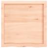 Bathroom Countertop 60x60 cm | Untreated Solid Oak Wood