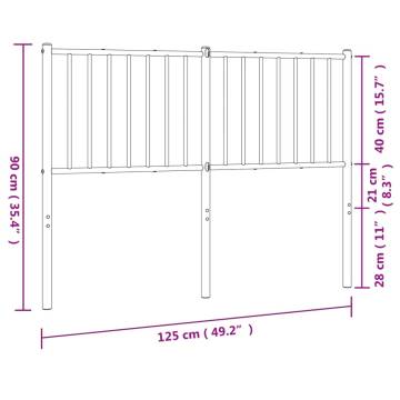 Black Metal Headboard 120cm - Stylish & Sturdy Design