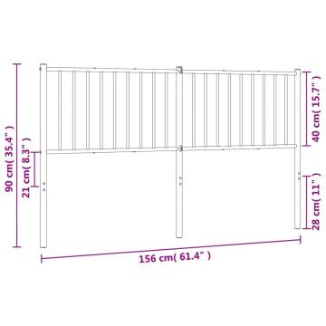 Stylish White Metal Headboard - 150 cm | HipoMarket