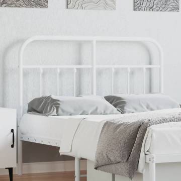 White Metal Headboard 120 cm - Stylish & Sturdy Design