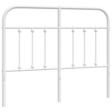 White Metal Headboard 120 cm - Stylish & Sturdy Design