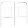 White Metal Headboard 120 cm - Stylish & Sturdy Design