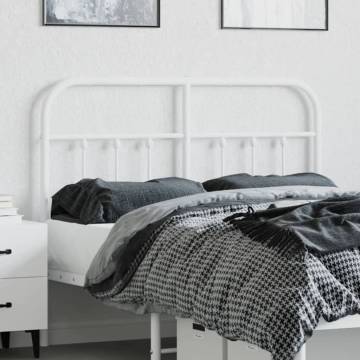 White Metal Headboard 120 cm - Stylish & Sturdy Design