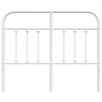 White Metal Headboard 120 cm - Stylish & Sturdy Design