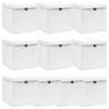 Storage Boxes with Lids 10 pcs White 32x32x32 cm Fabric Colour white with lids Quantity in Package 10 Number of 1 