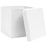 10 pcs White Storage Boxes with Lids - Durable Fabric