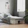 Metal Bed Frame with Headboard White 90x190 cm Single Colour white Size 90 x 190 cm Model with headboard 