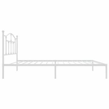 Metal Bed Frame with Headboard White 90x190 cm - Hipomarket