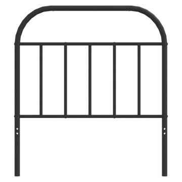 Stylish Black Metal Headboard 80 cm - Hipomarket UK