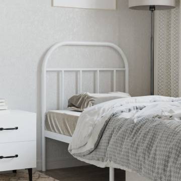 Stylish White Metal Headboard - 75 cm | HipoMarket