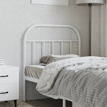 Stylish White Metal Headboard 90 cm | Hipomarket