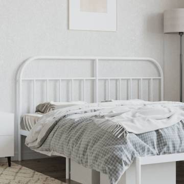 Stylish White Metal Headboard 160 cm | Hipomarket UK