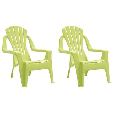 Kids Garden Chairs 2 pcs Green - Stylish & Durable