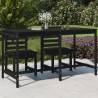 Garden Table Black 203.5x90x110 cm Solid Wood Pine Colour black pine Size 203.5 x 90 x 110 cm Quantity in Package 1 