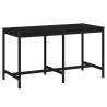 Garden Table Black 203.5x90x110 cm - Solid Pine Wood