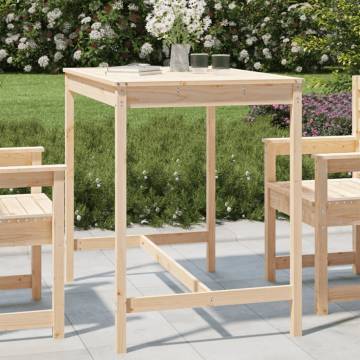 Solid Wood Pine Garden Table - 121x82.5 cm | HipoMarket