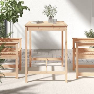 Solid Wood Pine Garden Table - 121x82.5 cm | HipoMarket