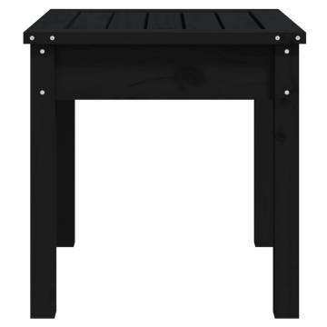 Garden Bench Black - Solid Pine Wood, 50x44x45 cm | HipoMarket