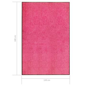 Washable Pink Doormat 120x180 cm - Durable & Non-Slip