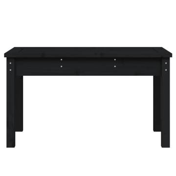 Garden Bench Black - Solid Pine Wood 80x44x45 cm | Hipo Market