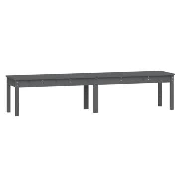 Stylish 2-Seater Garden Bench Grey - Solid Pine Wood | Hipomarket