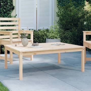 Garden Table 121x82.5 cm | Solid Pine Wood - Hipomarket