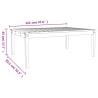 Garden Table 121x82.5 cm | Solid Pine Wood - Hipomarket